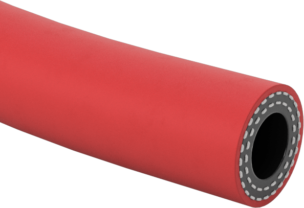 Yağlı Hava Hortumu, 250 PSI Maksimum @ 72°F, 3/8" ID, 11/16" OD
