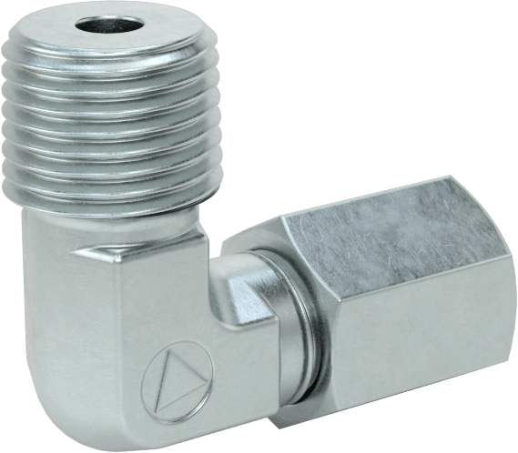 Çelik Boru için Sıkıştırma Bağlantı Elemanı, 4 mm Dış Çaplı Boru x 1/8 NPT Erkek için 90 Derece Dirsek