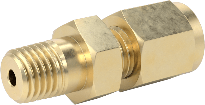 Bakır Boru için Yor-Lok Bağlantı Parçası, 1/8" Boru Dış Çapı x 1/16 NPT Erkek için Düz Adaptör