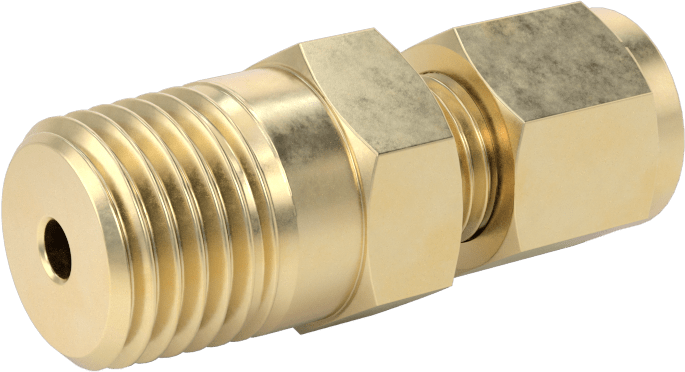 Bakır Boru için Yor-Lok Bağlantı Parçası, 3/16" Boru Dış Çapı x 1/4 NPT Erkek için Düz Adaptör