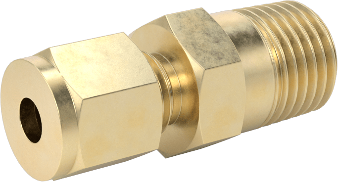 Bakır Boru için Yor-Lok Bağlantı Parçası, 3/16" Boru Dış Çapı x 1/4 NPT Erkek için Düz Adaptör