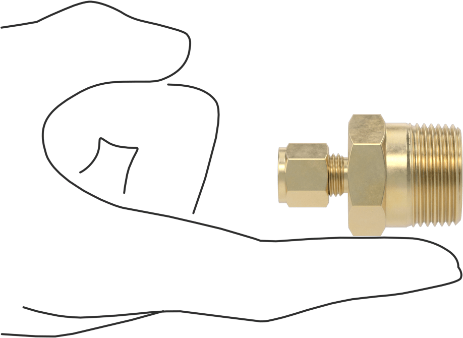Bakır Boru için Yor-Lok Bağlantı Parçası, 1/4" Dış Çaplı Boru x 3/4 NPT Erkek için Düz Adaptör