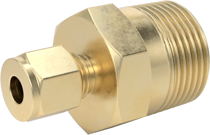 Bakır Boru için Yor-Lok Bağlantı Parçası, 1/4" Dış Çaplı Boru x 3/4 NPT Erkek için Düz Adaptör