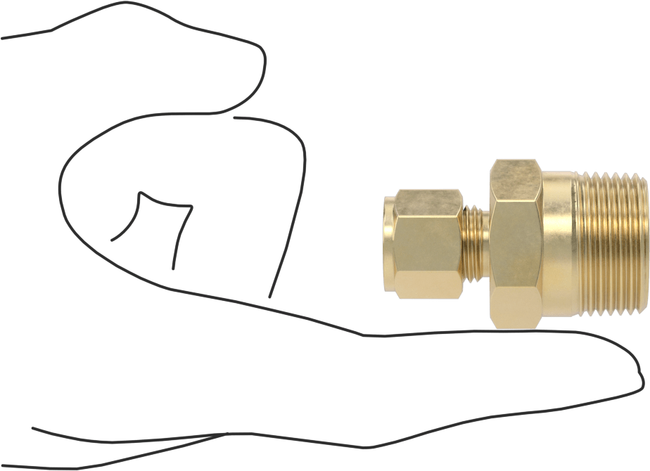 Bakır Boru için Yor-Lok Bağlantı Parçası, 3/8" Boru Dış Çapı x 3/4 NPT Erkek için Düz Adaptör