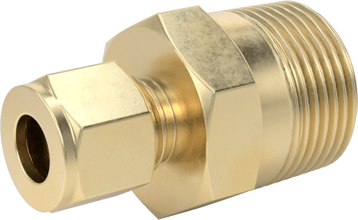 Bakır Boru için Yor-Lok Bağlantı Parçası, 3/8" Boru Dış Çapı x 3/4 NPT Erkek için Düz Adaptör