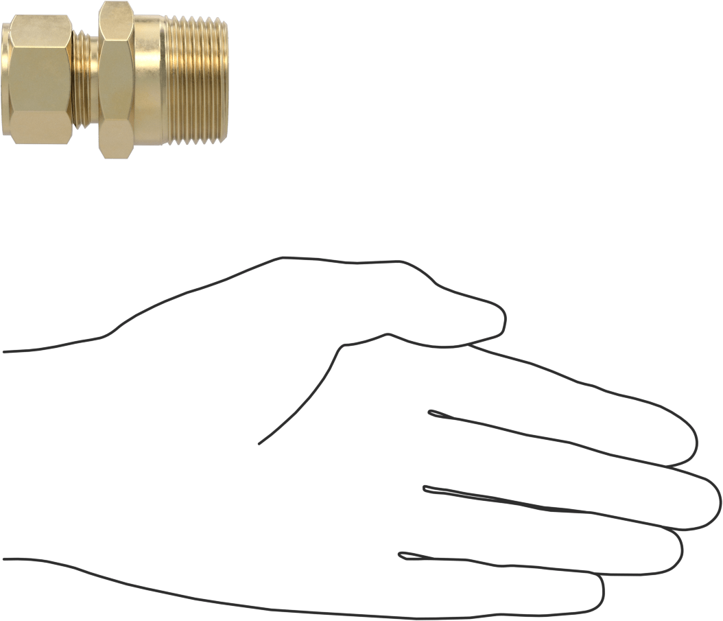 Bakır Boru için Yor-Lok Bağlantı Parçası, 3/4" Boru Dış Çapı x 1 NPT Erkek için Düz Adaptör