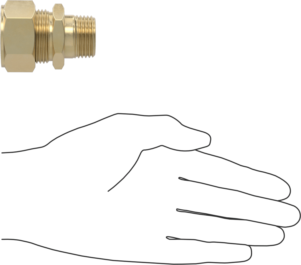 Bakır Boru için Yor-Lok Bağlantı Parçası, 1" Boru Dış Çapı x 3/4 NPT Erkek için Düz Adaptör