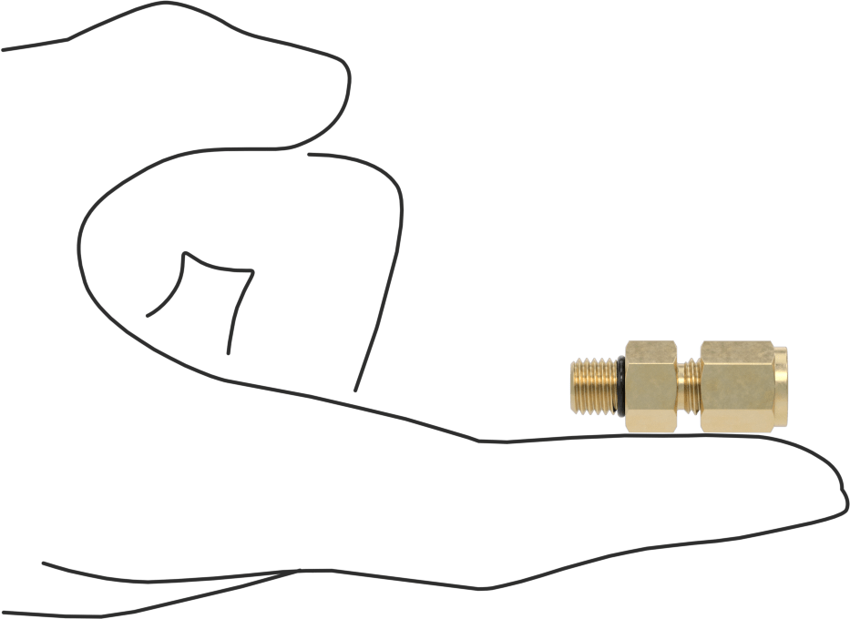 Bakır Boru için Yor-Lok Bağlantı Parçası, 1/8“ Boru Dış Çapı x 5/16”-24 UN/UNF Diş Boyutu için Adaptör