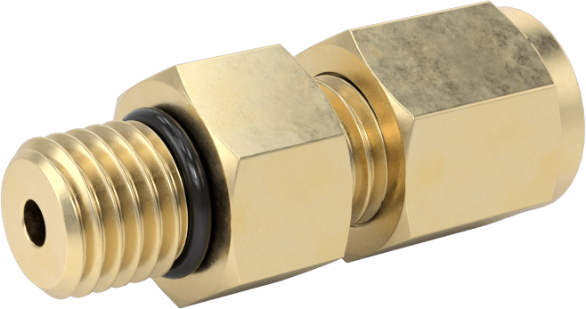 Bakır Boru için Yor-Lok Bağlantı Parçası, 1/8“ Boru Dış Çapı x 5/16”-24 UN/UNF Diş Boyutu için Adaptör