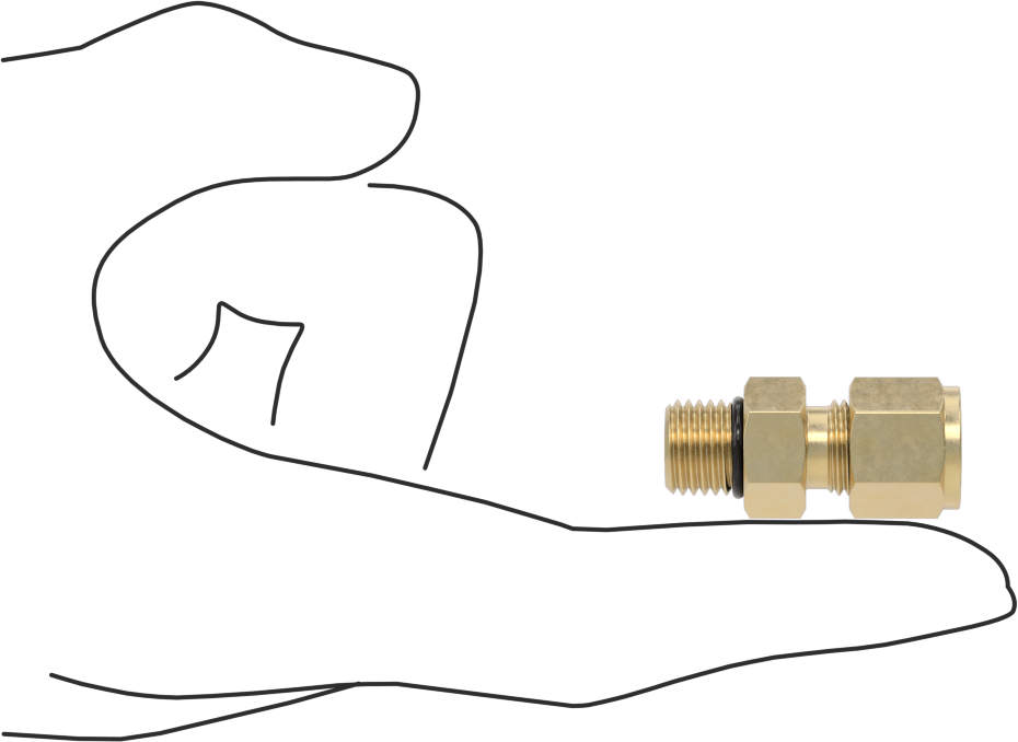 Bakır Boru için Yor-Lok Bağlantı Parçası, 1/4“ Boru Dış Çapı x 7/16”-20 UN/UNF Diş Boyutu için Adaptör