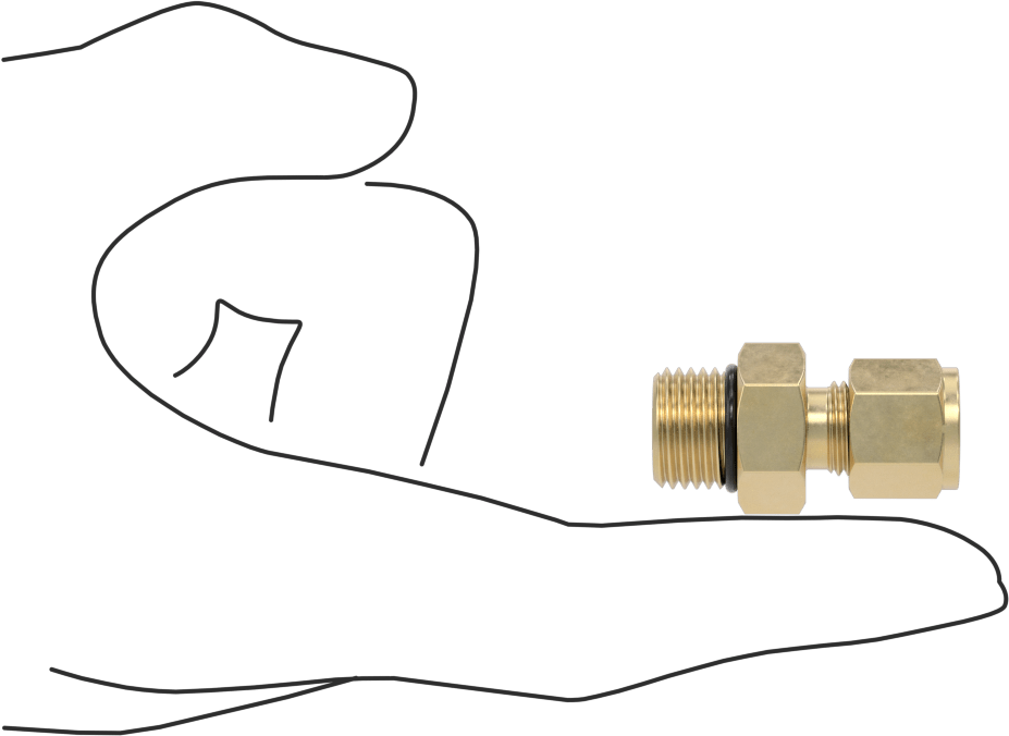 Bakır Boru için Yor-Lok Bağlantı Parçası, 1/4“ Boru Dış Çapı x 9/16”-18 UN/UNF Diş Boyutu için Adaptör