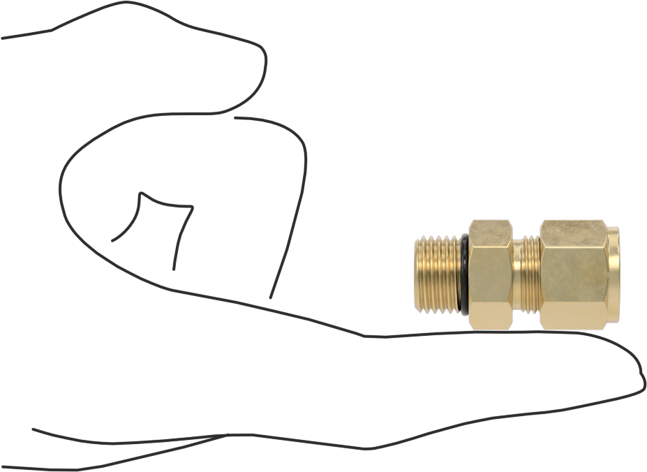 Bakır Boru için Yor-Lok Bağlantı Parçası, 3/8“ Boru Dış Çapı x 9/16”-18 UN/UNF Diş Boyutu için Adaptör
