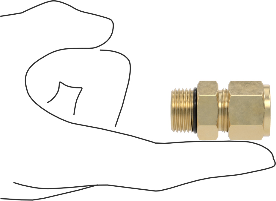 Bakır Boru için Yor-Lok Bağlantı Parçası, 1/2“ Dış Çaplı Boru x 3/4”-16 UN/UNF Diş Boyutu için Adaptör
