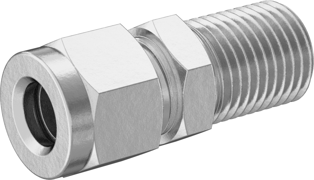 Bakır Boru için Yor-Lok Bağlantı Parçası, 8 mm Dış Çaplı Boru x 1/4 NPT Erkek için Düz Adaptör