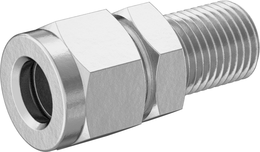 Bakır Boru için Yor-Lok Bağlantı Parçası, 10 mm Boru Dış Çapı x 1/4 NPT Erkek için Düz Adaptör
