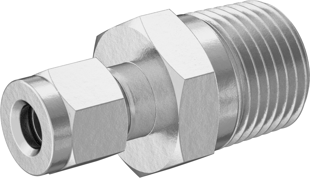 Bakır Boru için Yor-Lok Bağlantı Parçası, 1/4" Boru Dış Çapı x 1/2 BSPT Erkek için Düz Adaptör