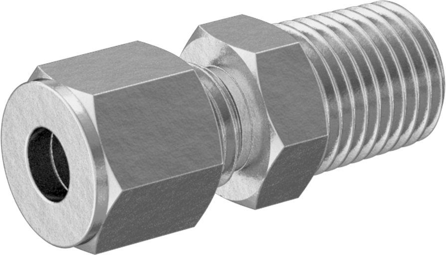 Bakır Boru için Yor-Lok Bağlantı Parçası, 1/4" Boru Dış Çapı x 1/4 NPT Erkek için Düz Adaptör