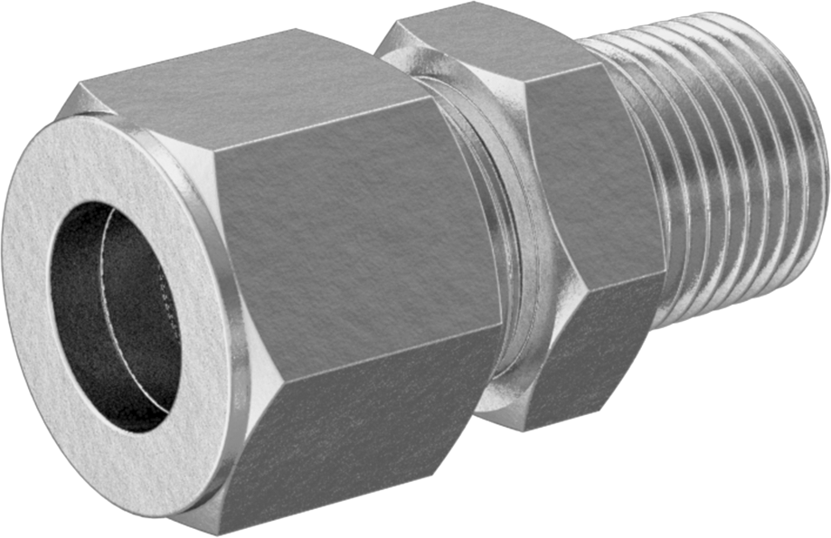 Bakır Boru için Yor-Lok Bağlantı Parçası, 1/2" Dış Çaplı Boru x 3/8 NPT Erkek için Düz Adaptör
