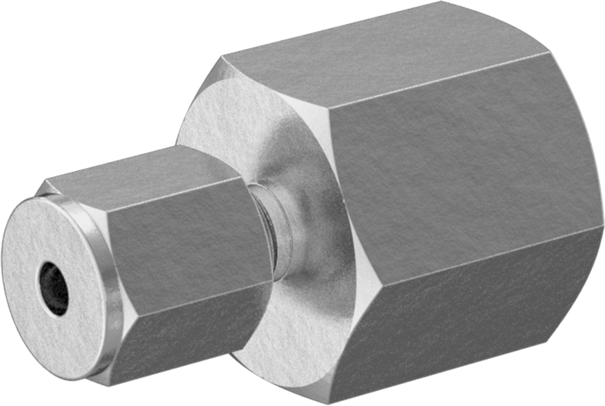 Bakır Boru için Yor-Lok Bağlantı Parçası, 1/8" Boru Dış Çapı x 1/4 NPT Dişi için Düz Adaptör