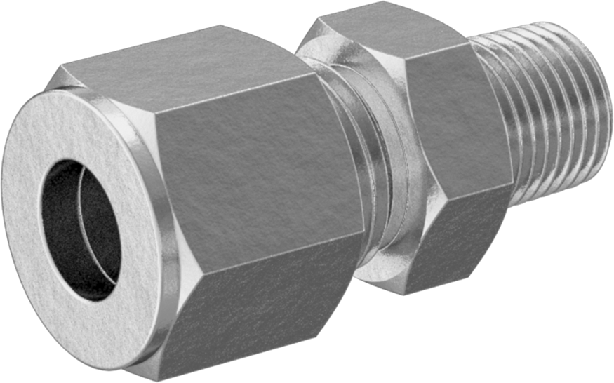 Bakır Boru için Yor-Lok Bağlantı Parçası, 5/16" Dış Çaplı Boru x 1/8 NPT Erkek için Düz Adaptör