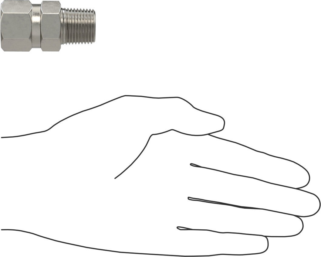 Su için Dişli Hortum Bağlantısı, Döner Adaptör, 1/2 NPT Dişi x 1/2 NPT Erkek