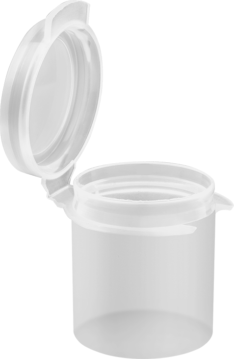 Polipropilen Plastik Şişeler, 0,25 FL. oz. Kapasite, 1" Çap