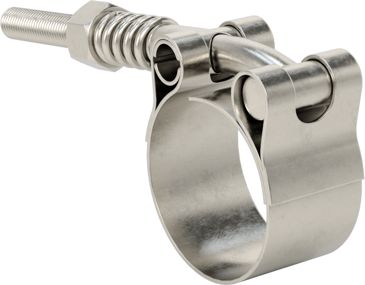 Sabit Gerilimli 316 Paslanmaz Çelik Cıvata Kelepçesi, Sert Hortum ve Tüp için, 1-1/8“ ila 1-5/16” Kelepçe İç Çap Aralığı