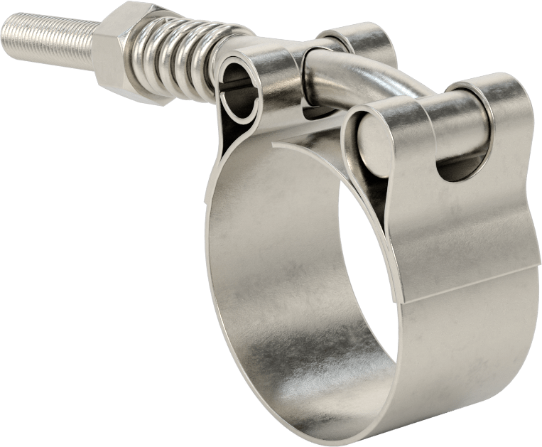 Sabit Gerilimli 316 Paslanmaz Çelik Cıvata Kelepçesi, Sert Hortum ve Tüp için, 1-1/4“ ila 1-7/16” Kelepçe İç Çap Aralığı