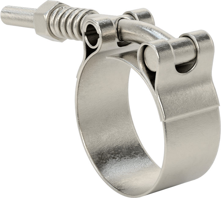 Sabit Gerilimli 316 Paslanmaz Çelik Cıvata Kelepçesi, Sert Hortum ve Tüp için, 1-1/2“ ila 1-11/16” Kelepçe İç Çap Aralığı