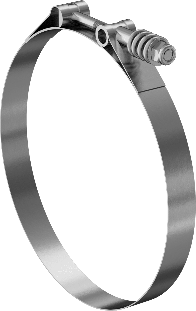 Sabit Gerilimli 316 Paslanmaz Çelik Cıvata Kelepçesi, Sert Hortum ve Tüp için, 6-1/4“ ila 6-9/16” Kelepçe İç Çap Aralığı