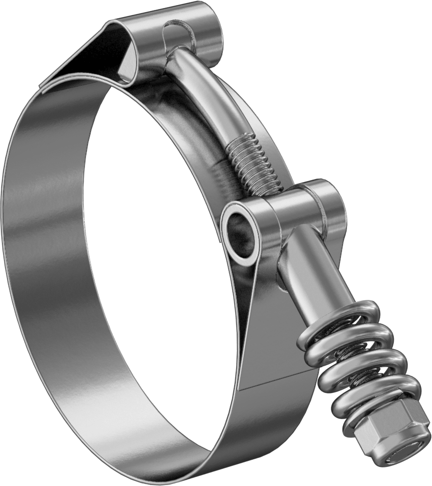 Sabit Gerilimli 316 Paslanmaz Çelik Cıvata Kelepçesi, Sert Hortum ve Tüp için, 2-3/4“ ila 3-1/16” Kelepçe İç Çap Aralığı