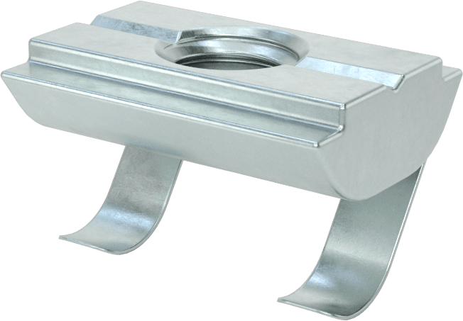 Kendinden Hizalamalı T-Yivli Çerçeve Somunları, Yaylı Tırnaklı, Takılabilir, 30 mm Ray için, M6 Diş Boyutu