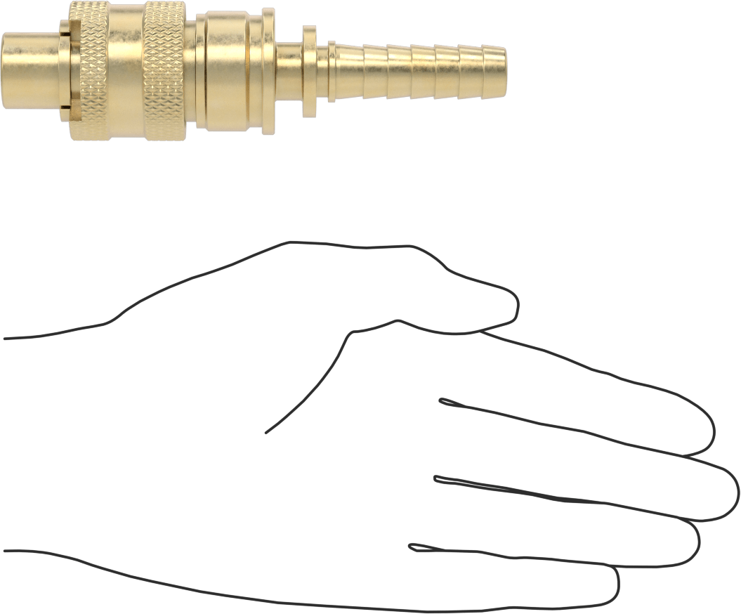 Hava için Pirinç Grip-Lock Hortum Bağlantısı, 1/2" İç Çaplı Hortum için Plug