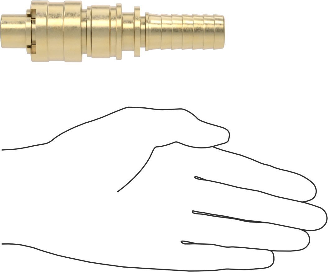 Hava için Pirinç Grip-Lock Hortum Bağlantısı, 3/4" İç Çaplı Hortum için Plug