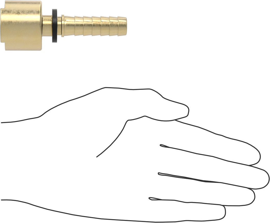 Hava için Pirinç Grip-Lock Hortum Bağlantısı, 1/2" İç Çaplı Hortum için Duvar