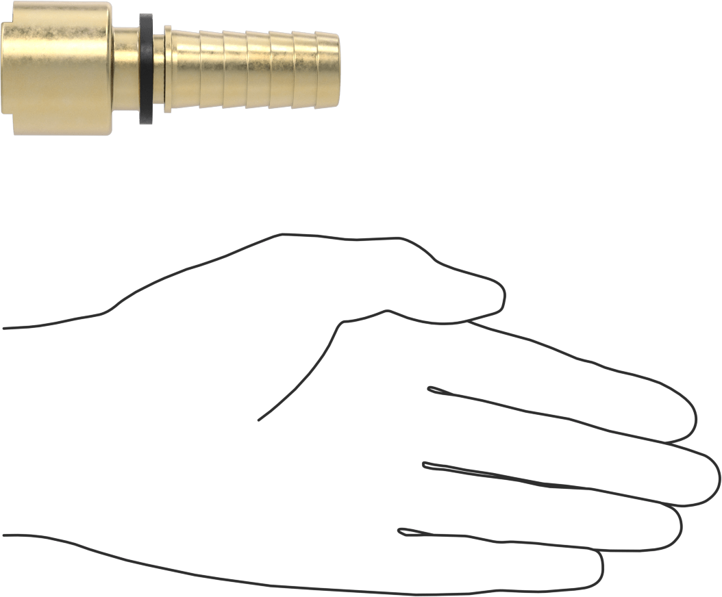 Hava için Pirinç Grip-Lock Hortum Bağlantısı, 3/4" Hortum İç Çapı için Soket