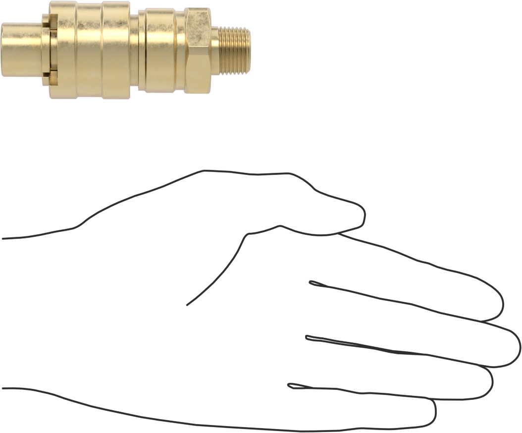 Hava için Pirinç Grip-Lock Hortum Bağlantısı, Plug, 3/8 NPT Erkek