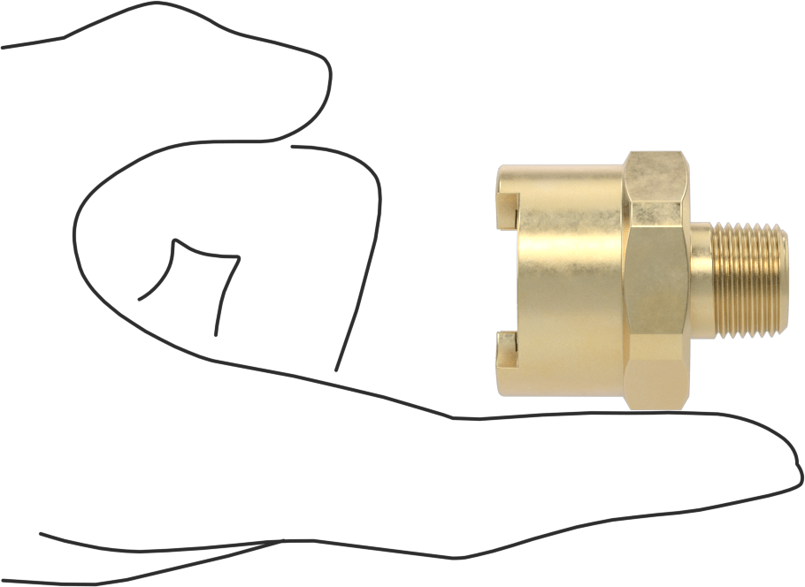 Hava için Pirinç Grip-Lock Hortum Bağlantısı, Soket, 3/8 NPT Erkek