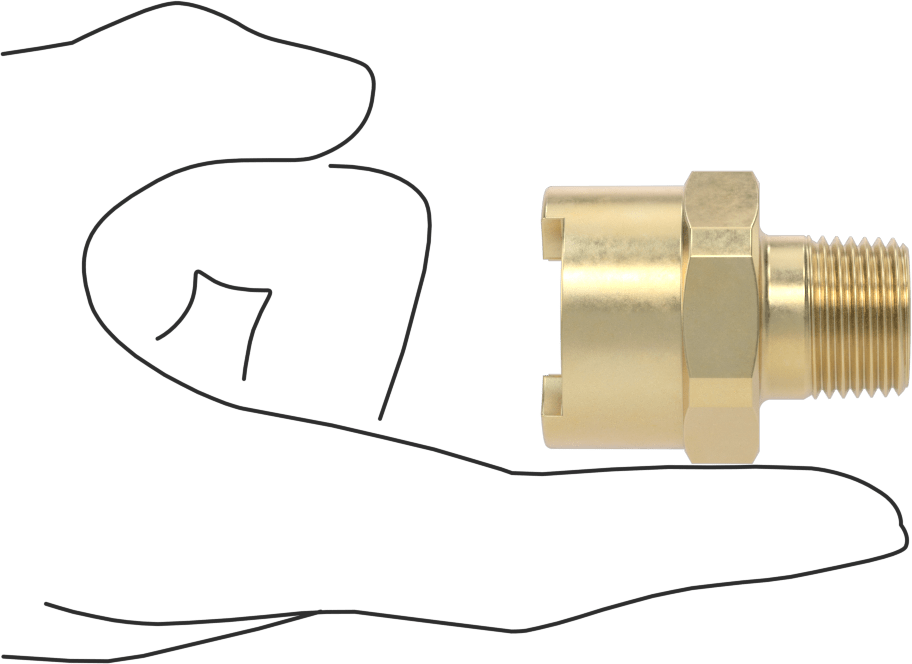 Hava için Pirinç Grip-Lock Hortum Bağlantısı, Soket, 1/2 NPT Erkek