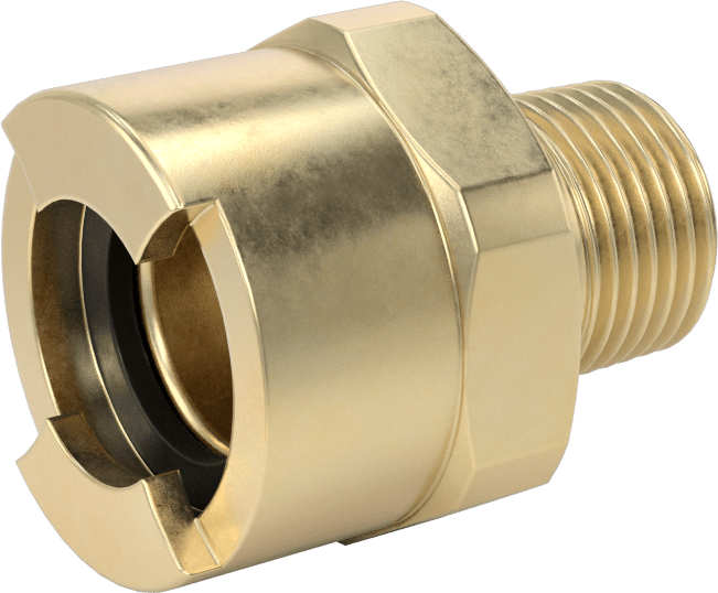 Hava için Pirinç Grip-Lock Hortum Bağlantısı, Soket, 1/2 NPT Erkek