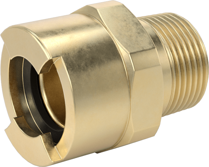 Hava için Pirinç Grip-Lock Hortum Bağlantısı, Soket, 3/4 NPT Erkek