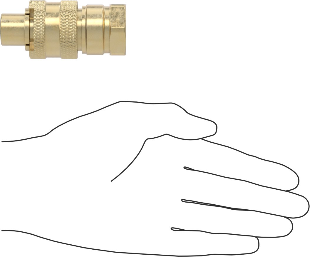 Hava için Pirinç Grip-Lock Hortum Bağlantısı, Plug, 1/2 NPTF Dişi
