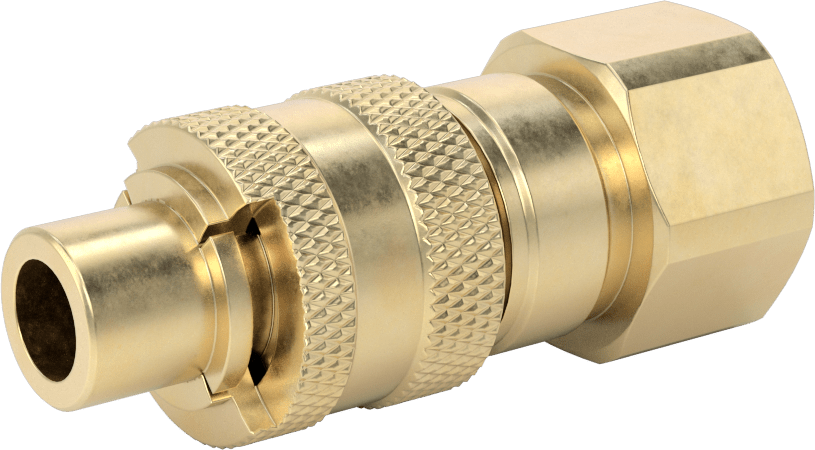 Hava için Pirinç Grip-Lock Hortum Bağlantısı, Plug, 3/4 NPTF Dişi
