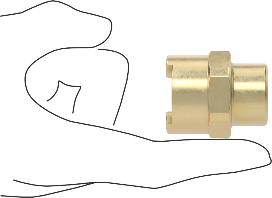 Hava için Pirinç Grip-Lock Hortum Bağlantısı, Soket, 1/2 NPTF Dişi