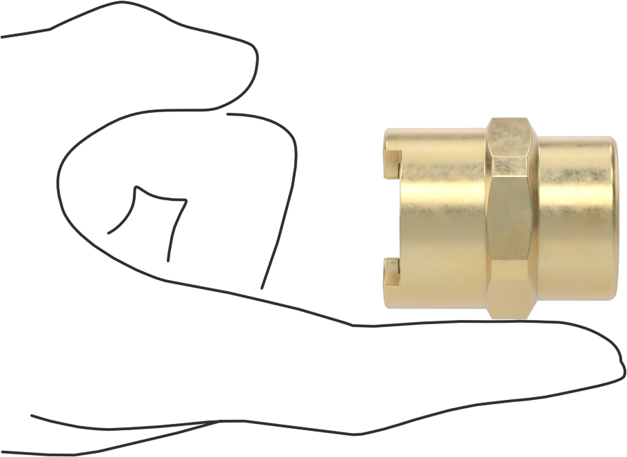 Hava için Pirinç Grip-Lock Hortum Bağlantısı, Soket, 3/4 NPTF Dişi