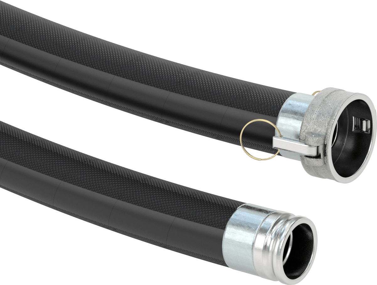 Düşük Basınçlı Petrol Hortumu, Alüminyum 4 Kam ve Yiv Soket/Fiş ile, 4" ID, 4-5/8" OD
