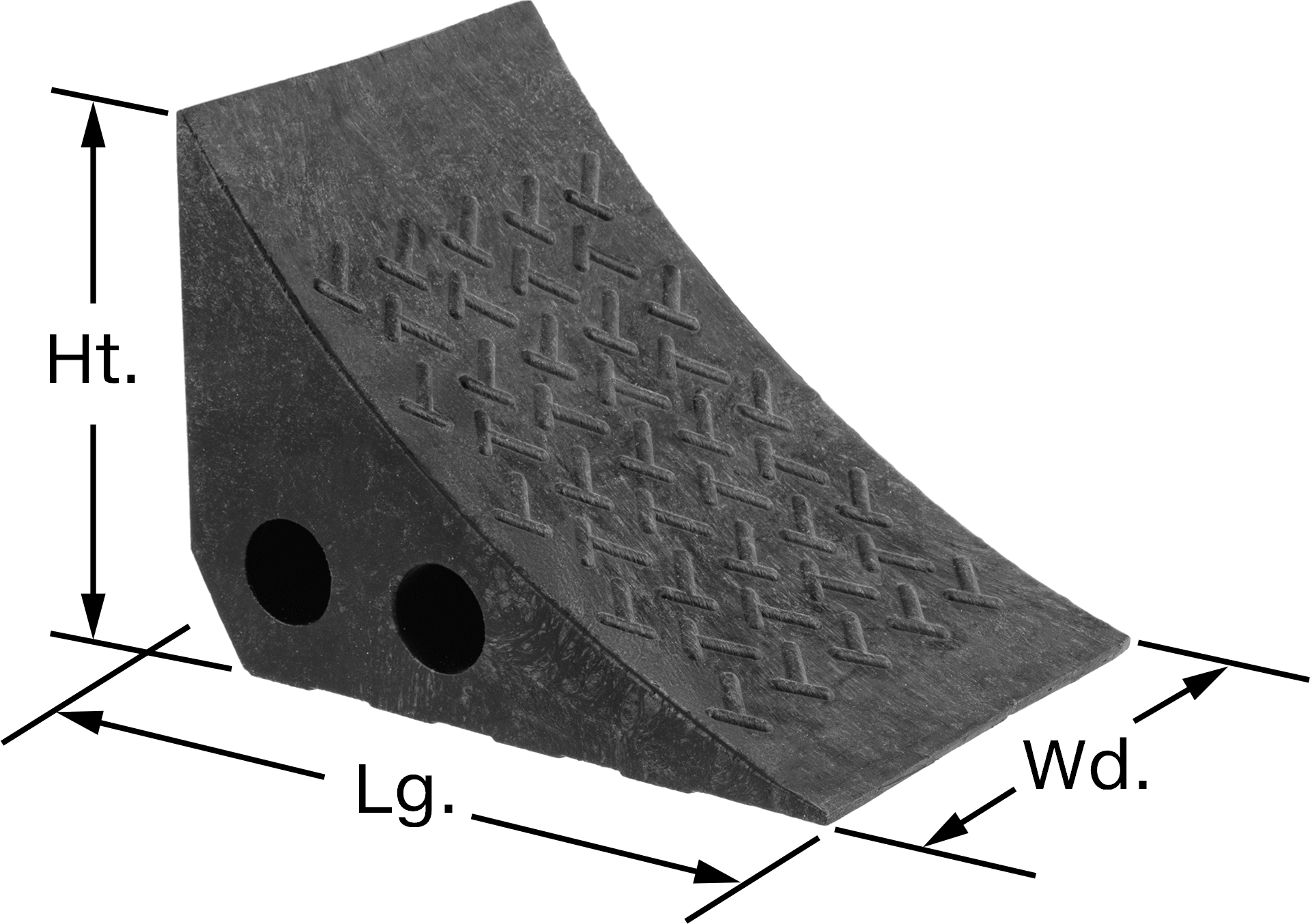 Geri Dönüştürülmüş Plastik Tekerlek Takozu, 10-1/4“ Uzunluk x 7-1/2” Genişlik x 7-1/2" Yükseklik