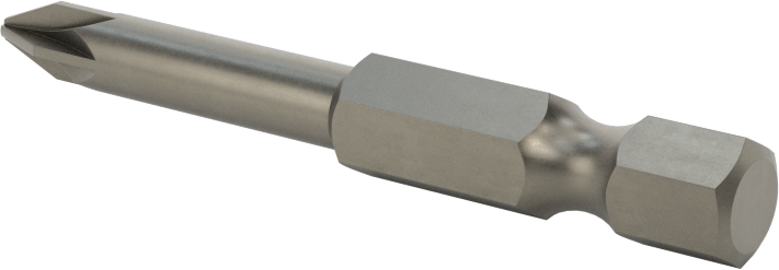 Posidriv ® Uç, Elektrikli Aletler için 1/4" Altıgen Şaft, 1 Numaralı Boyut, 2" Toplam Uzunluk