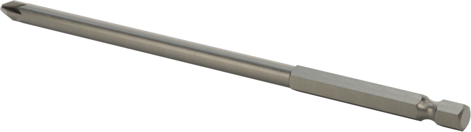 Posidriv ® Uç, Elektrikli Aletler için 1/4" Altıgen Şaft, Numara 2 Boyut, 6" Toplam Uzunluk