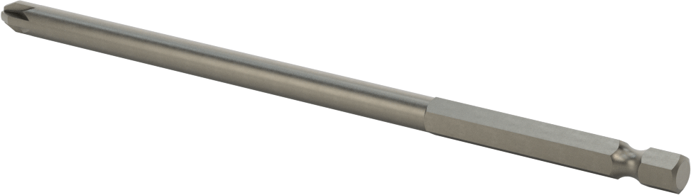 Posidriv ® Uç, Elektrikli Aletler için 1/4" Altıgen Şaft, 3 Boyutu, 6" Toplam Uzunluk